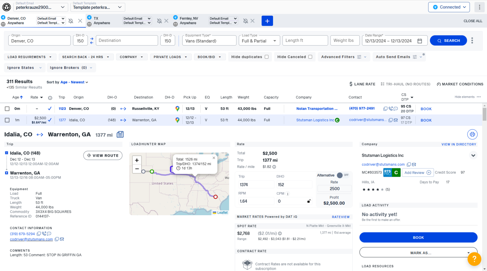DAT One Load board After DAT One Load board After